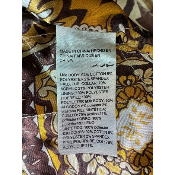 Chico's Removable Fur Collar Denim Jacket Women's Size 4 20/22 Raw Hem Lined - Picture 14 of 16